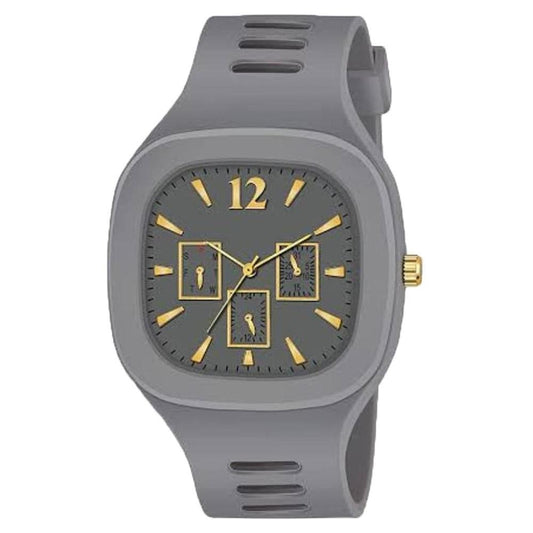 New Silicone Analogue Fashionable Wrist Watch for Men – Casual & Stylish Design (Black)